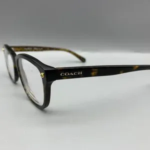 Coach HC6095 Dark Tortoise with Gold Signature C Full Rim Glasses Coach HC6095 5394 Dark Tortoise Gold Sig C Cat Eye Womens  main image 3